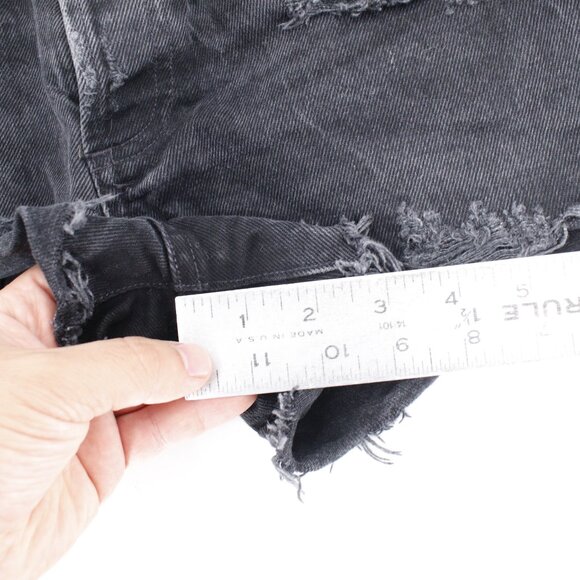Agolde Shorts Womens 25 Parker Cut Off High Rise Denim Zero distressed frayed - Picture 4 of 9